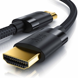 Primewire - 1,5m High Speed 8K HDMI Kabel 2.1 mit Ethernet ARC 3D 4K Ultra HD 7680x4320 @ 120 Hz PS4 360 TV OLED PC Laptop Beamer Monitor - Schwarz Image