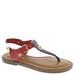 Tommy Hilfiger Bennia - Womens 6 Red Sandal Medium