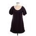 Maeve Casual Dress - A-Line Scoop Neck Short sleeves: Purple Solid Dresses - Women's Size 0