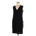 Vince. Casual Dress - Shift V-Neck Sleeveless: Black Solid Dresses - Women's Size 6