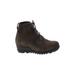 Sorel Ankle Boots: Brown Solid Shoes - Women's Size 7 - Round Toe