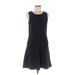 Mossimo Casual Dress - A-Line Scoop Neck Sleeveless: Black Print Dresses - Women's Size Medium