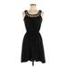 No Boundaries Casual Dress - A-Line: Black Solid Dresses - Women's Size Medium