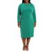 Drape Neck Long Sleeve Jersey Dress