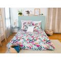 Parure housse de couette coton bio rose 240x220 cm