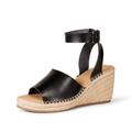 Amazon Essentials Damen Espadrille-Sandale mit Keilabsatz, Schwarz, 36 EU