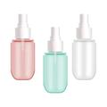 3pcs Sub Empty Bottle Plastic Simple Colorful Emulsion Spray Cosmetics Storage Bottles for Travel (40ml Green Spray Bottle 40ml Red Spray Bottle 40ml Transparent Spray Bottle)