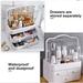 Make up Organizers and Storage Makeup Organizer for Vanity Cosmetics Skincare Organizers with Lid and Drawers Cosmetic Display Cases for Countertop Bathroom Dresser Ideal Gifts for Women(White)