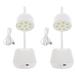 LED Nail Light for Gel Nails UV Lamp Metanail Goose Neck Manicure Abs White Set of 2