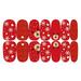 GHSOHS Press on Nails Acrylic Nail Set Nail Charms Christmas Series Nail Stickers Nail Stickers Full Nail Stickers 14 Finger Stickers Nail Stickers Nail Accessories Nail Decoration Nail Transfer Nail