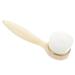 Silicone Scrubber Cleansing Brush Handheld Wash Brush Hand- held Skin Care Cleansing Brush Wash Brush for Pore Cleansing Gentle Exfoliating Removing Blackhead ( Beige )