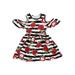 Little Girl Dress Kids Lovely Cold shoulder Apple Party Flower Girl Dress Black 3T S (201400)