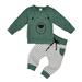 Toddler Kids Baby Boys Hoodie Cartoon Bear Sweatshirt Tops+ Pants Outfits Set Outfit for Toddler Girls 4t Boys Winter Sweater Easter Outfits for Boys Boys Coordinating Outfits New Born Baby Boy