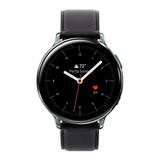 Samsung Galaxy Watch Active2 SM-R825U 44mm GPS + Cellular Silver Stainless Steel with Black Leather Band (Refurbished Good)