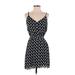 Lily Rose Casual Dress - Mini V Neck Sleeveless: Black Dresses - Women's Size Small