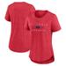 Women's Nike Heather Red St. Louis Cardinals Knockout Team Stack Tri-Blend T-Shirt