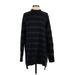 BP. Casual Dress - Sweater Dress Mock Long sleeves: Black Print Dresses - Women's Size Small