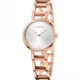 Calvin Klein , Rose Gold Quartz Watch with Stone-Adorned Dial ,Pink female, Sizes: ONE SIZE