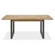 Vancouver Rustic Oak 6-10 Seater Dining Table, Velvet, Ripped