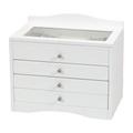 Mele and Co White Painted Large Jewellery Case, Wood, 28 x 18 x 24 cms