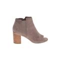 FRYE Ankle Boots: Tan Solid Shoes - Women's Size 9 - Peep Toe