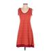 Marmot Casual Dress - A-Line: Orange Paisley Dresses - Women's Size Small