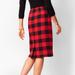 Lularoe Skirts | Lularoe Checkered Pencil Skirt | Color: Black/Red | Size: Xs