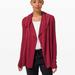 Lululemon Athletica Sweaters | Lululemon Sundown Sweater Wrap Heathered Chianti Cashmere Blend Cardigan Size 6 | Color: Pink/Red | Size: 6