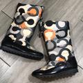 Coach Shoes | Coach Nwob Optic Art Signature Nylon/Patent Leather Mid Calf Snow Boots | Color: Black/Gray | Size: 9.5