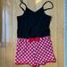 Disney Other | Disney Minnie Mouse Romper | Color: Black/Red | Size: Os