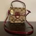 Coach Bags | Coach Willis Brown Signature Jacquard Burgundy Patent Leather Satchel Crossbody | Color: Brown/Tan | Size: Os