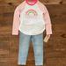Levi's Matching Sets | Levi’s Girls Rainbow Raglan Top And Jeans Set Size 4 | Color: Blue/Pink | Size: 4g