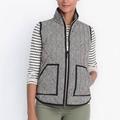 J. Crew Jackets & Coats | J. Crew Herringbone Excursion Quilted Down Vest | Color: Black/White | Size: M