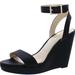 Jessica Simpson Shoes | Jessica Simpson 7.5 New Womens Cork Buckle Ankle Two Strap Sandal Wedge Platform | Color: Black/Gold | Size: 7.5