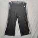 Adidas Pants & Jumpsuits | Adidas Cropped Athletic Pants Embroider Black Women Size | M | Color: Black/White | Size: M