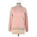 Calvin Klein Turtleneck Sweater: Pink Color Block Tops - Women's Size Large