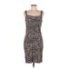 Ann Taylor Casual Dress - Sheath Square Sleeveless: Brown Dresses - Women's Size 6