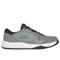 Skechers Men's Viper Court Smash Sneaker | Size 9.0 Extra Wide | Gray/Lime | Synthetic | Vegan