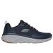 Skechers Men's Relaxed Fit: D'Lux Walker 2.0 - Steadyway Sneaker | Size 9.5 | Navy/Orange | Textile/Synthetic | Vegan | Machine Washable