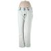 DKNY Jeans Jeans - High Rise Straight Leg Boyfriend: Silver Bottoms - Women's Size 12 - Light Wash