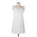 RN Studio By Ronni Nicole Casual Dress - A-Line Scoop Neck Short sleeves: White Print Dresses - Women's Size 12