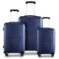 Luggage Sets 3pcs, Luggage Expandable Suitcase, ABS Hardshell Suitcase w/Spinner Wheels, 20" Expandable Carry on 24"/28" Checked Luggage, Lightweight Large Suitcase with TSA Lock, Dark Blue As Shown,