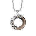 WXMYOZR Chinese Zodiac Charms Necklace 925 Sterling Silver Obsidian Jade Donut 12 Zodiac Animals Pendant Amulet Lucky Charm Necklaces for Men/Women,Horse