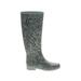 Hunter Rain Boots: Green Zebra Print Shoes - Women's Size 5 - Round Toe