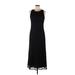 Dawn Joy Fashions Casual Dress - Midi: Black Jacquard Dresses - Women's Size 9