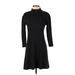 ASOS Casual Dress - Sweater Dress: Black Marled Dresses - Women's Size 4