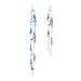 12ct Melted Glass Icicle Christmas Drop Ornaments 7"