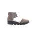 Eileen Fisher Wedges: Gray Shoes - Women's Size 8 - Almond Toe