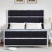 Willa Arlo™ Interiors Mirabel Platform Bed Wood & /Upholstered/Velvet/Metal & /Metal in Black | 59 H x 62.6 W x 83.3 D in | Wayfair