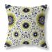 Amrita Sen Delightful Dandelions Broadcloth Throw Pillow Blown & Closed Polyester/Polyfill blend in Blue/White/Navy | 20 H x 20 W x 5 D in | Wayfair